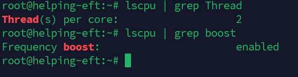 lscpu grep boost output