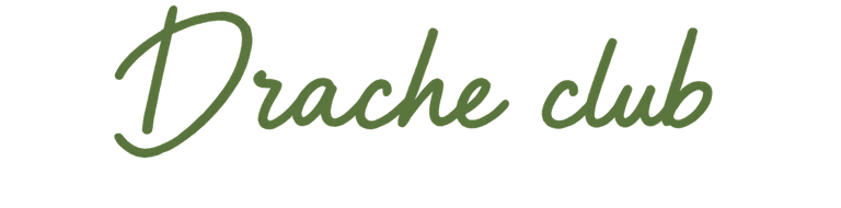 Drache club logo in green cursive script font on a plain white background.