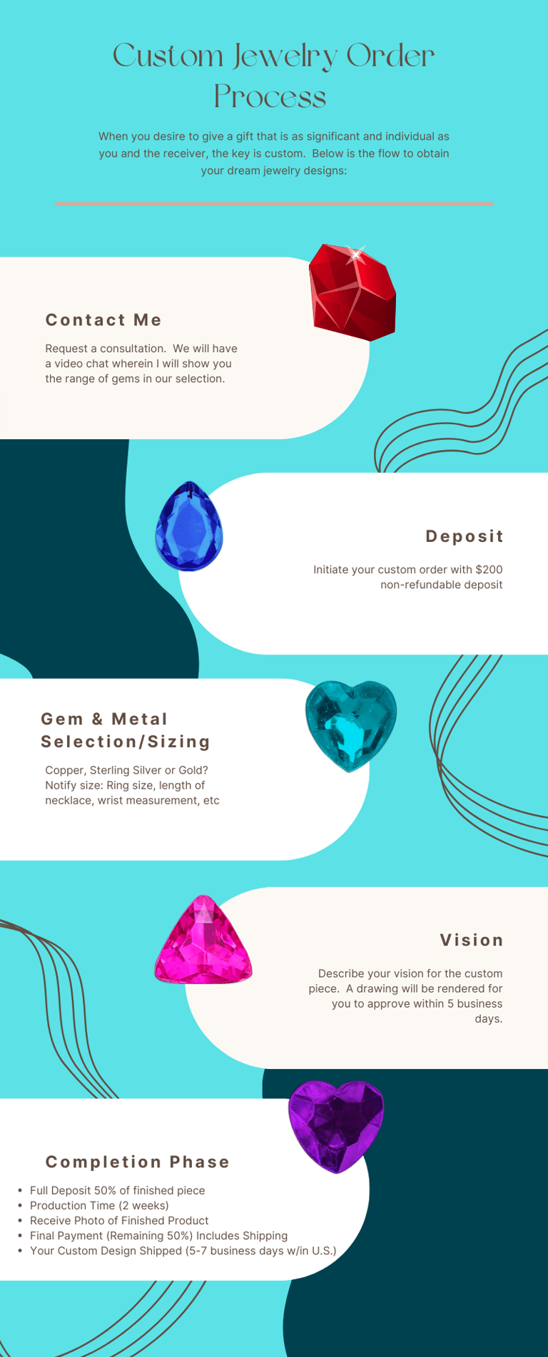 Reaiah True Designs Custom Jewelry Order Process