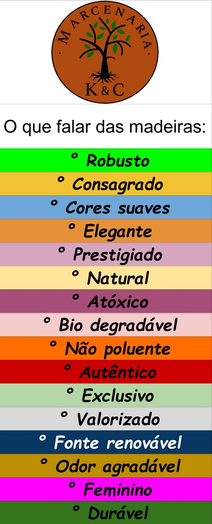 características das madeiras