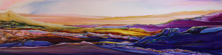 Vargas Art Abstract Mountains "Piazzolla Soledad"