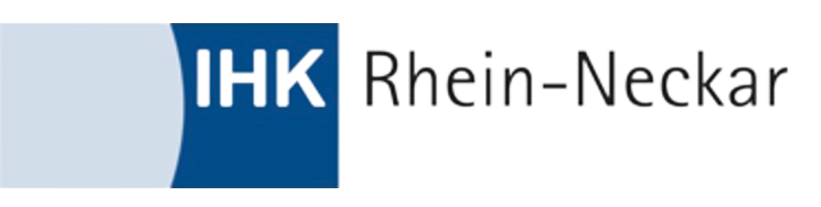 Logo der IHK Rhein-Neckar in blau und weiß