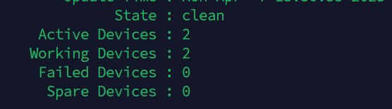 mdstat detail output