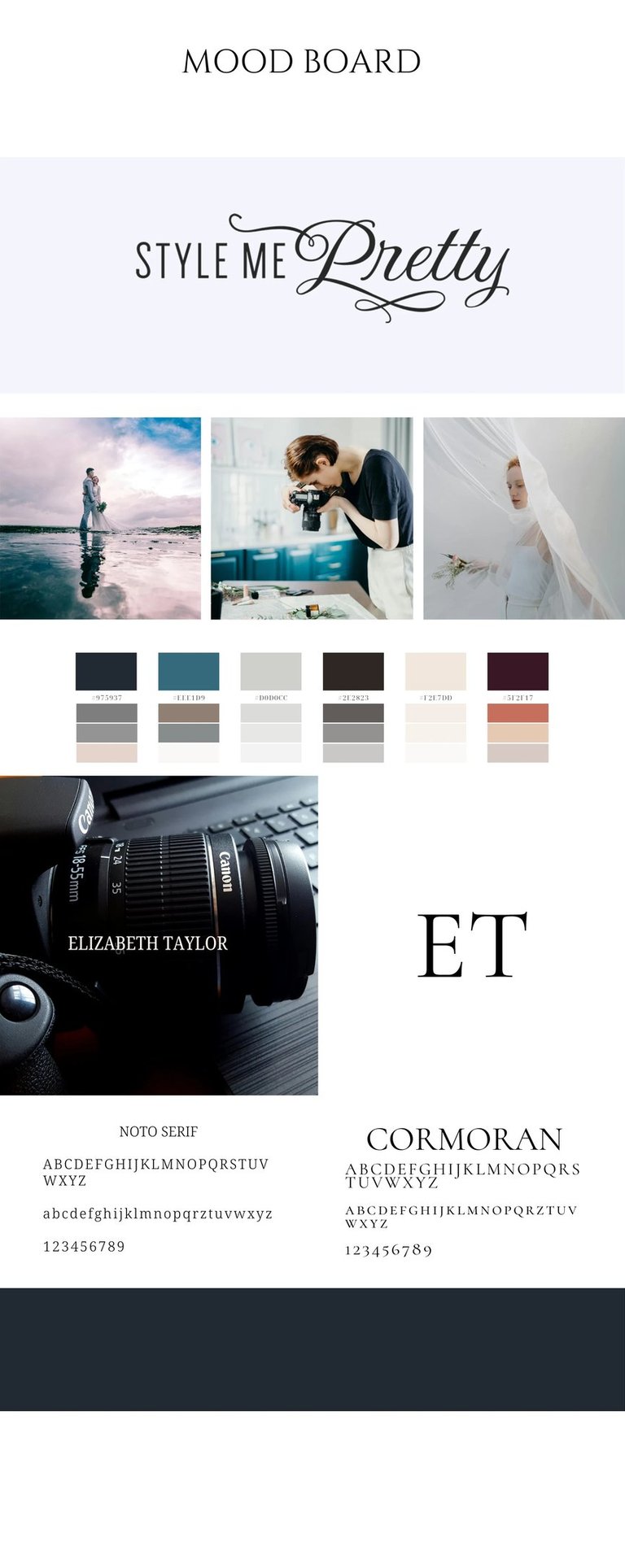 luxury web design for wedding professionals: wedding photographers inspiration page