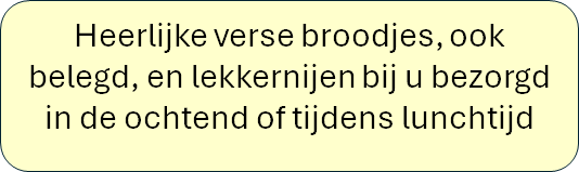 heerlijke verse broodjes en belgde broodjes, bezorgd in Den Bosch