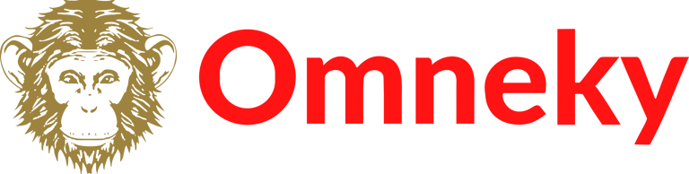 a lioness is shown in the background of the logo for omeky