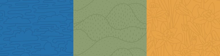 custom drawn brand patterns for a small art studio