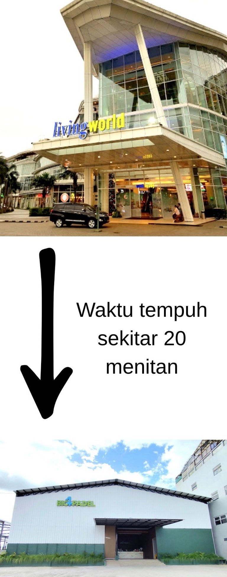 lapangan padel dekat mall living world alam sutera