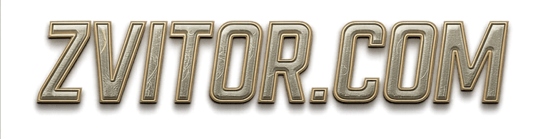 a zvitor.com logo on a black background