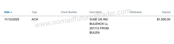 Bulenox Withdrawal and Direct Bank Transfer by Noamd Futures Trader