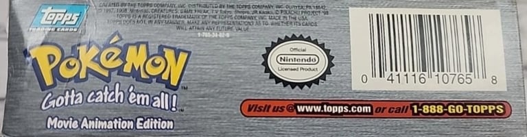 dundle Topps Pokémon the First movie dessous