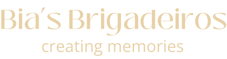 Bia’s Brigadeiros logo with the tagline ‘creating memories’