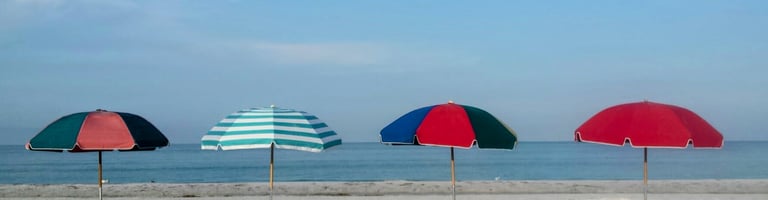 Beach Umbrellas on Crescent Beach Siesta Key
