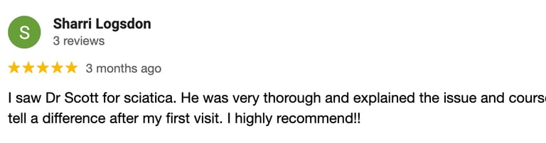 five star review from a patient #6