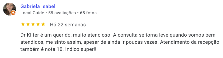 depoimento para dr klifer