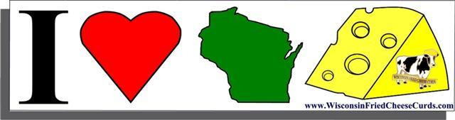 Wisconsin Fried Cheese Curds™ Magnetic Bumper Sticker