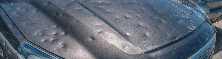 PDR efficiently repairs hail damage by gently pushing dents out without repainting.