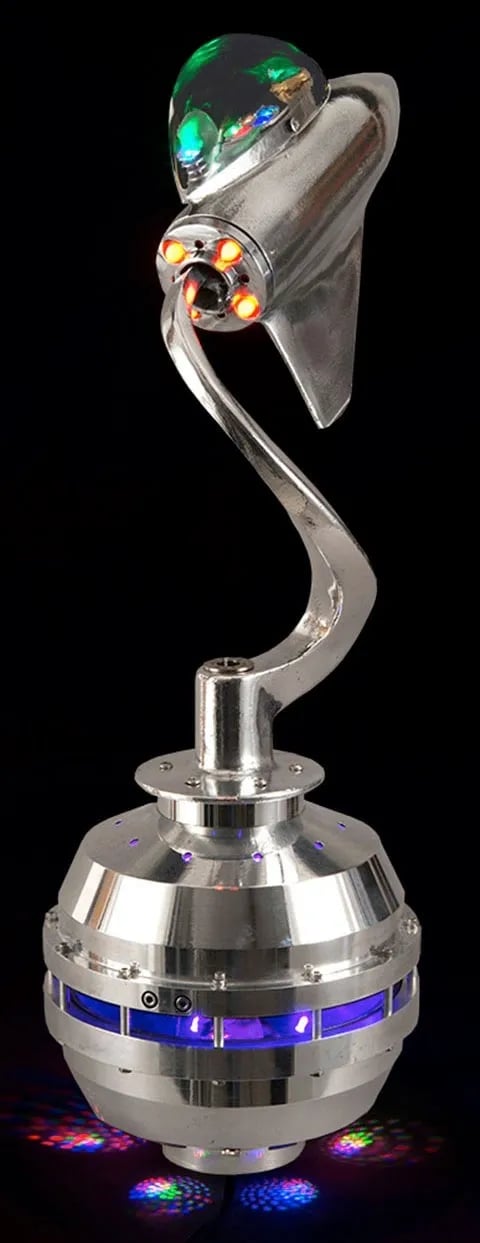 Assemblage spaceship sculpture named Get Me Out Of Here by artist Tal Avitzur, image 1.