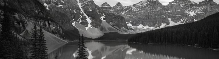 mountains with a lake