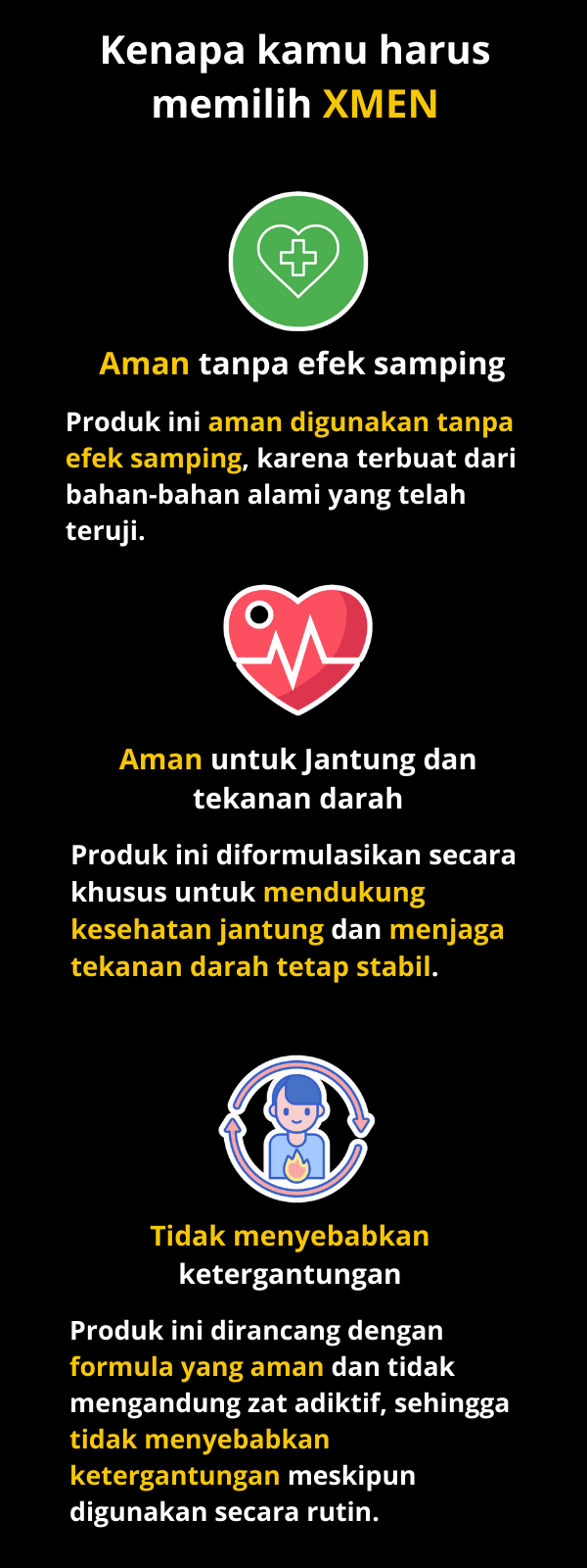 Keunggulan permen xmen atau permen x-men: bahan alami dan aman.