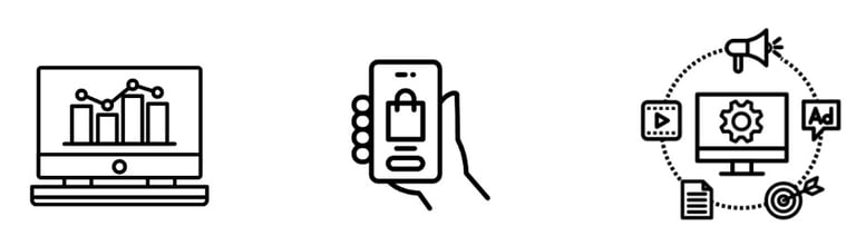 a set of three different types of devices