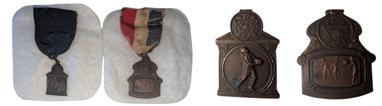 Antique Basketball Award Medals 1890s Naismith
