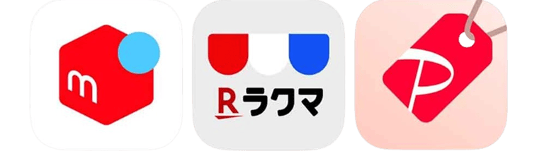 Mercari, Fril, and PayPay Flea Market