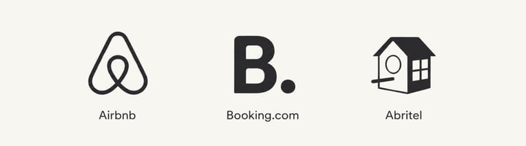 Plateformes de diffusion Airbnb Booking et Abritel utilisées par KEYS365