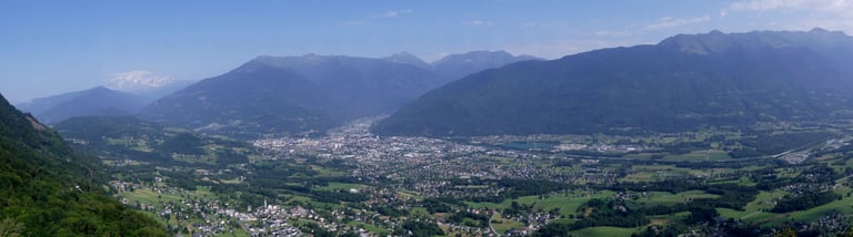 Panorama Albertville depuis le col de Tamié
