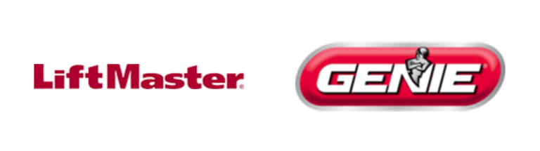 image of logos of LiftMaster and Genie
