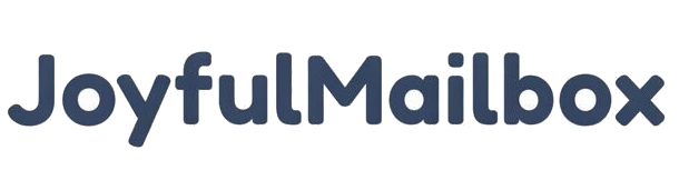 JoyfulMailbox wordmark logo in soft navy text on a clean white background.
