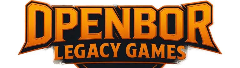 a logo for the OpenBoR Legacy Games