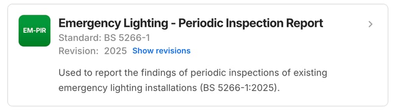 Emergency Lighting Periodic Inspection Report Preview