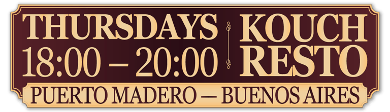 Malbec wine tasting event at Kouch Resto, Puerto Madero, Buenos Aires – Thursdays 18:00 to 20:00