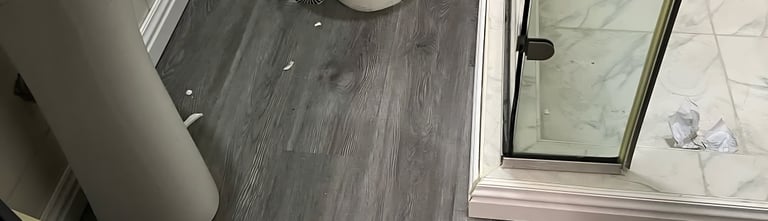 spc flooring installed in bathroom