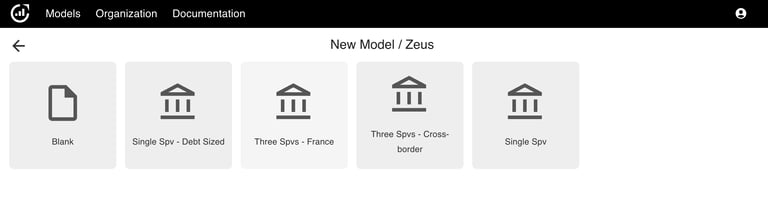 Application de modélisation financière Peerception : création avec un template