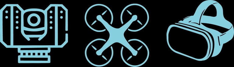 laser scanner, drone, visore VR