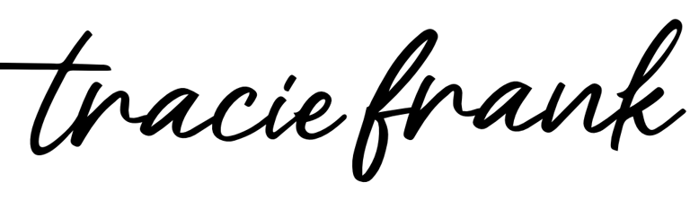 Cursive text that reads "Tracie Frank"