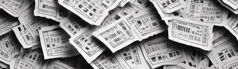 person holding brown, blue, and white tickets