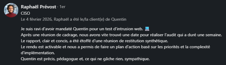 Recommandé par Raphaël PREVOST - RSSI chez Samp.AI