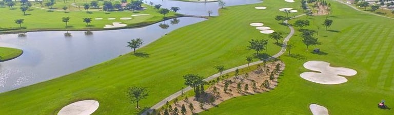 a golf course with a golf course and a golf course