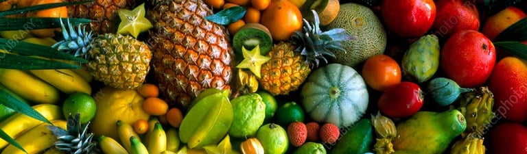 Assortment of rare fruit