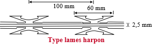 concertina lames harpon 60 mm détainer