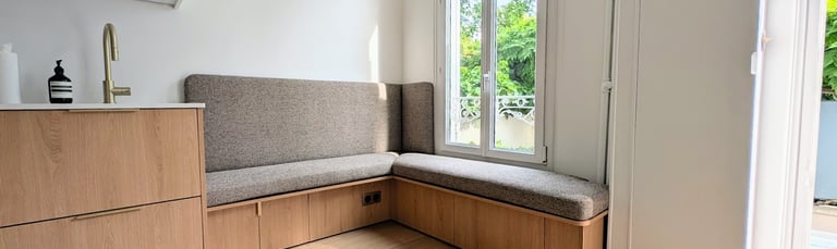 photo de la banquette installée