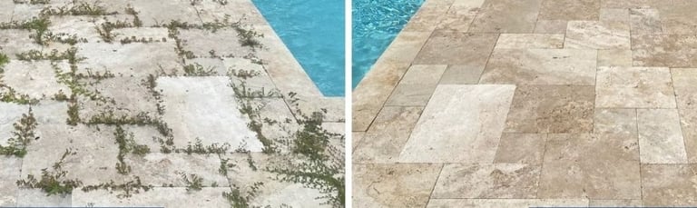 travertine stone sealing before and after fort lauderdale fl