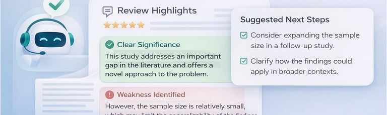 Academic peer review AI tool