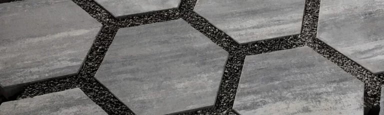 Hexagon tipo eko trinkelės