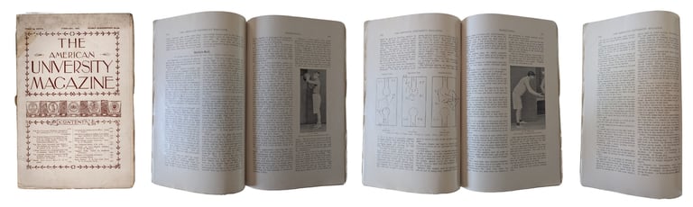 First Basketball Rules and Gameplay Antique Early Sports Magazine