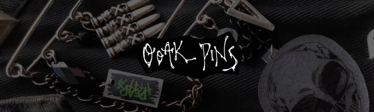 one of a kind goth punk alternative pins