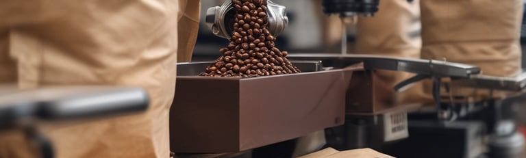 A sleek black coffee bag with the Coffee Therapy Co. logo against a white and dark teal background.